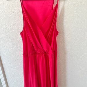 Amanda Uprichard hot pink silk dress